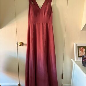 Azazie Sleeveless Maxi Dress in Mauve